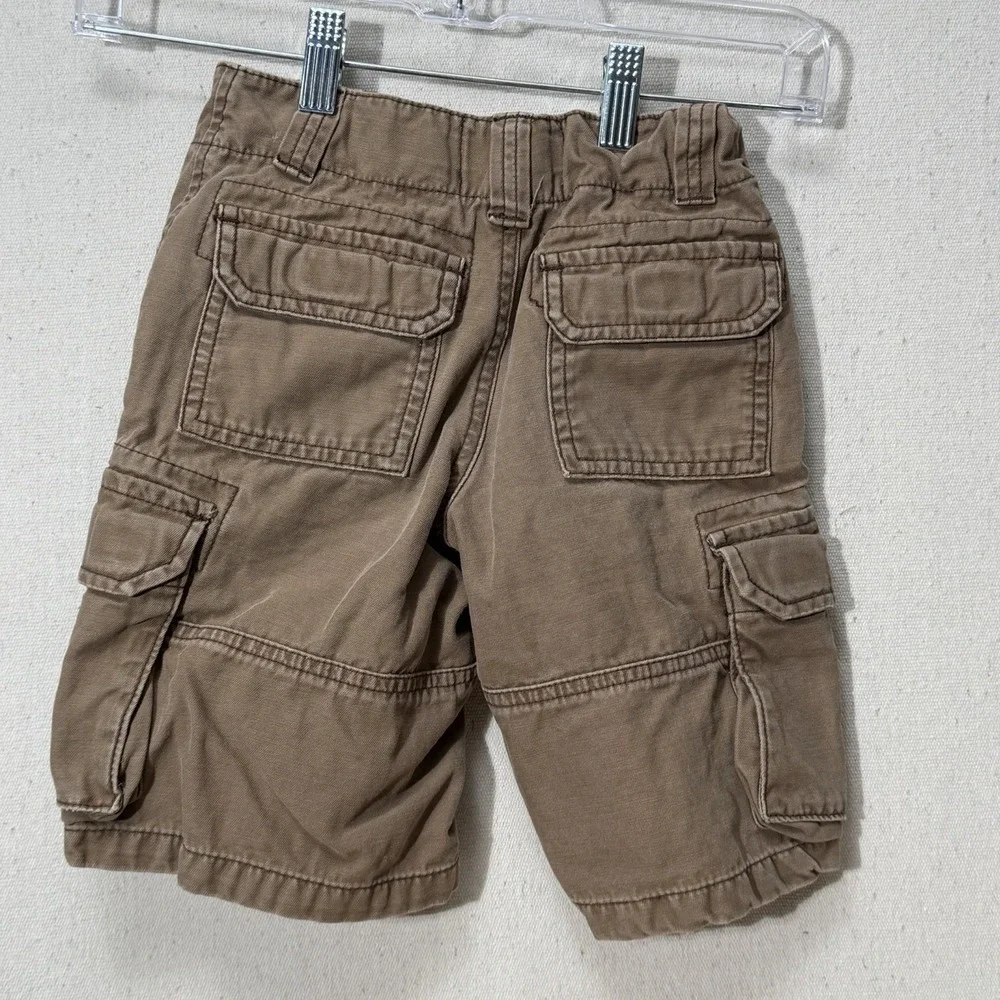 Old Navy Boys Cargo Shorts Size 6 Slim‎ Brown Pockets Casual Cotton